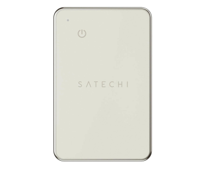 Lokalizator i komunikator Satechi FindAll karta lokalizująca portfel Apple Find My piaskowa
